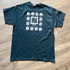 Sushi Japan Japanese Menu Order Selection Shirt New Large